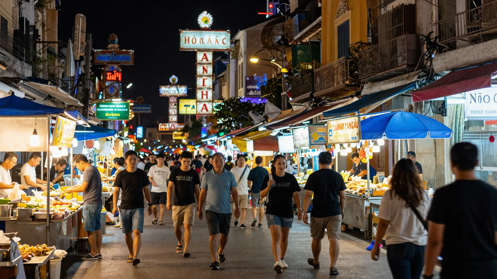 호치민 부이비엔 거리 — 사이공 밤을 여는 배낭여행자 밤거리
